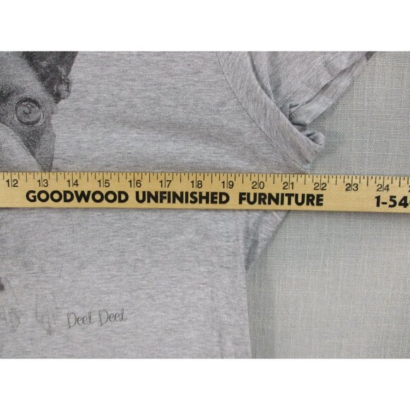 Hanes Nano-T Gray Boston Terrier Dog Graphic Womens T-Shirt L/G - Picture 4 of 7